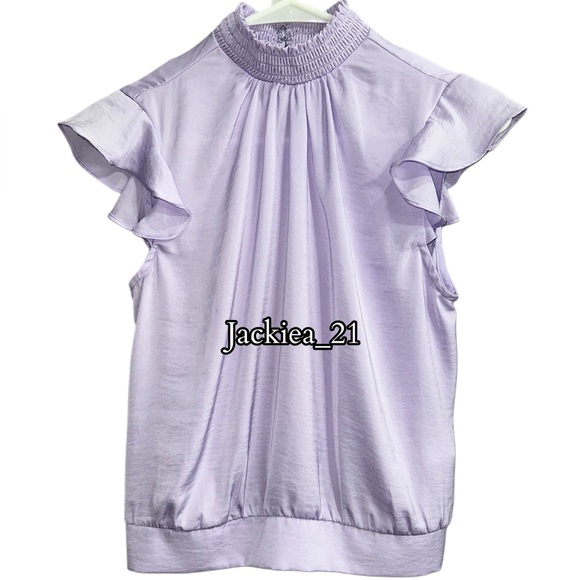 💙❤️ Express Lilac Purple Ruffle Blouse - Picture 1 of 6
